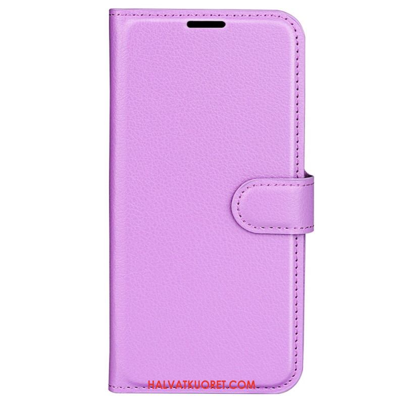 Kuoret Oppo Reno 12f 5g Classic Litchi Faux Leather