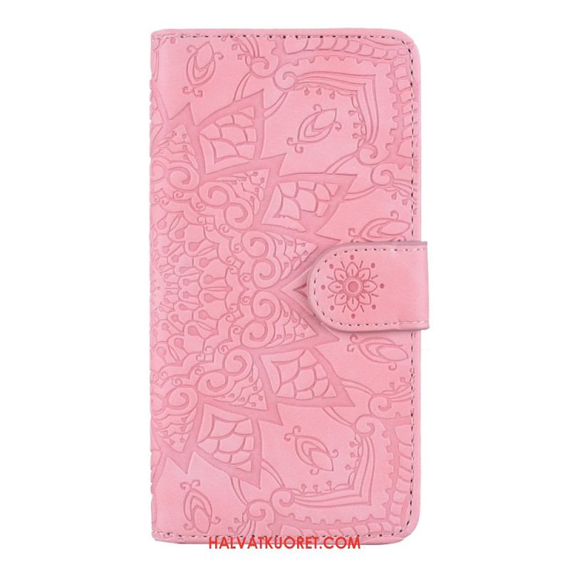 Kuoret iPhone 16 Mandala Mokkanahkaefekti