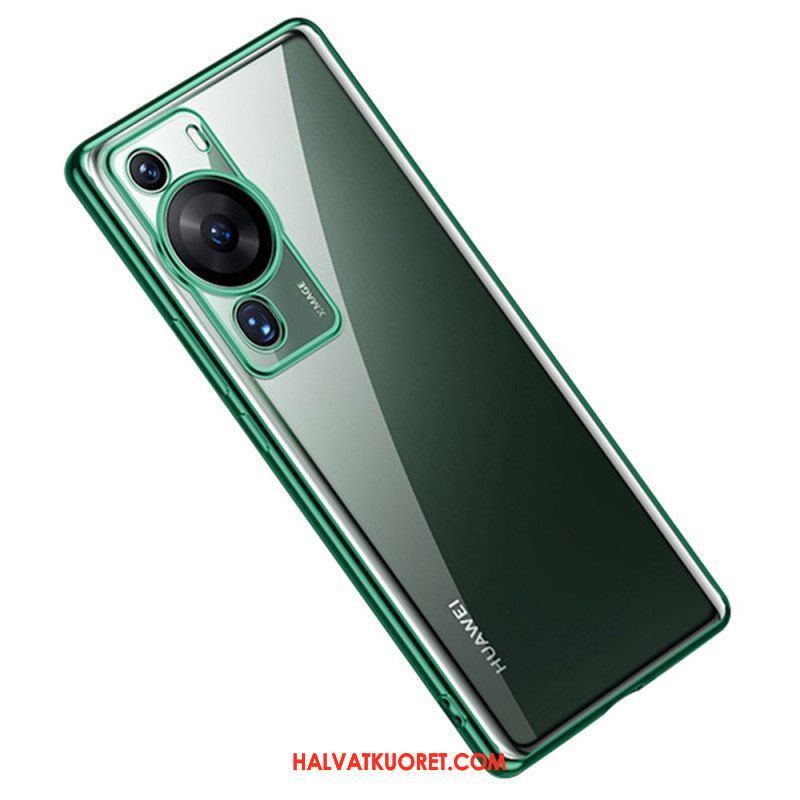 Kuori Huawei P60 Pro Läpinäkyvät Metallityyliset Reunat Sulada