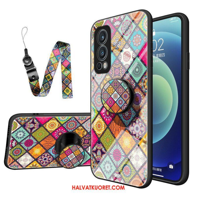 Kuori OnePlus Nord 2 5G Patchwork Magneettipidike