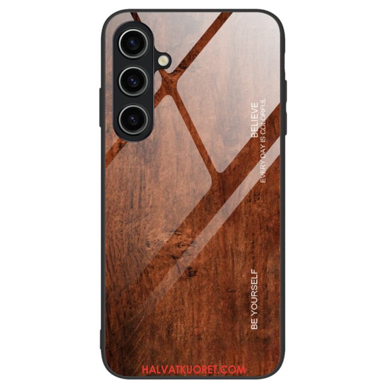 Kuori Samsung Galaxy A15 5g Tempered Glass Wood Design Suojakuori