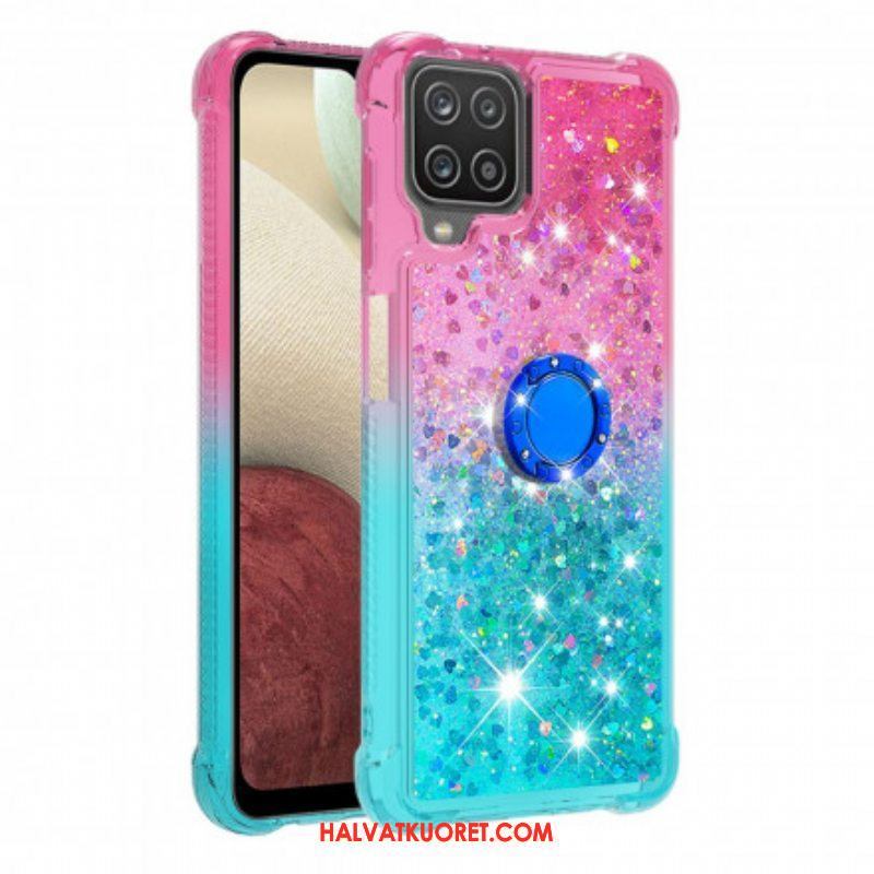 Kuori Samsung Galaxy M12 / A12 Glitter Ring-kiinnike