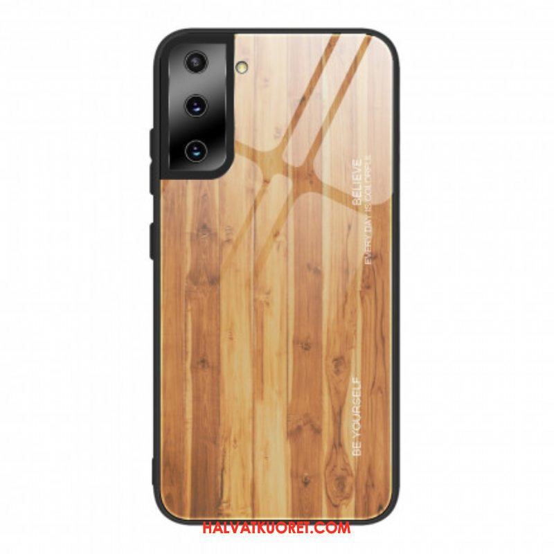 Kuori Samsung Galaxy S21 Plus 5G Wood Design Karkaistu Lasi