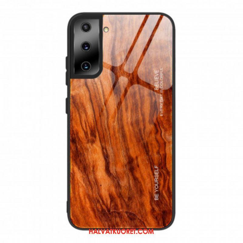 Kuori Samsung Galaxy S21 Ultra 5G Wood Design Karkaistu Lasi