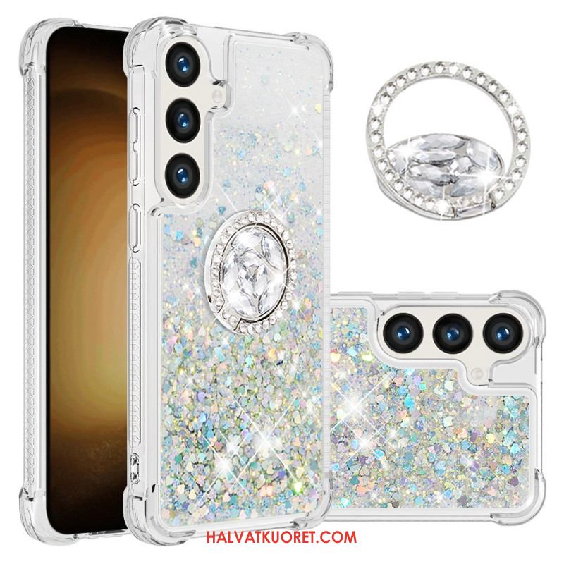 Kuori Samsung Galaxy S24 Plus 5g Glitter Ring -tuki