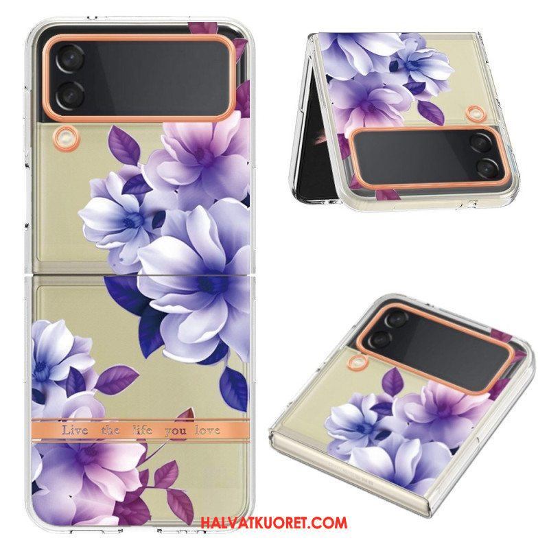 Kuori Samsung Galaxy Z Flip 4 Kotelot Flip Kukka-