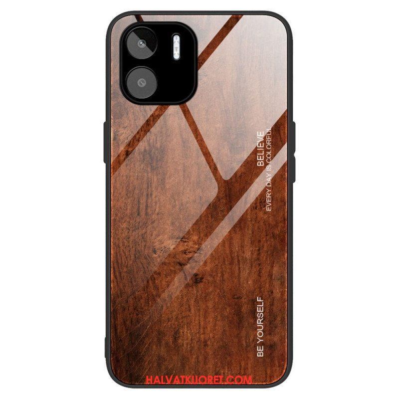 Kuori Xiaomi Redmi A1 Wood Design Karkaistu Lasi