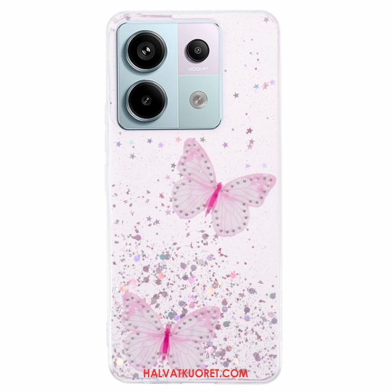 Kuori Xiaomi Redmi Note 13 Pro 5g Perhoset Glitter