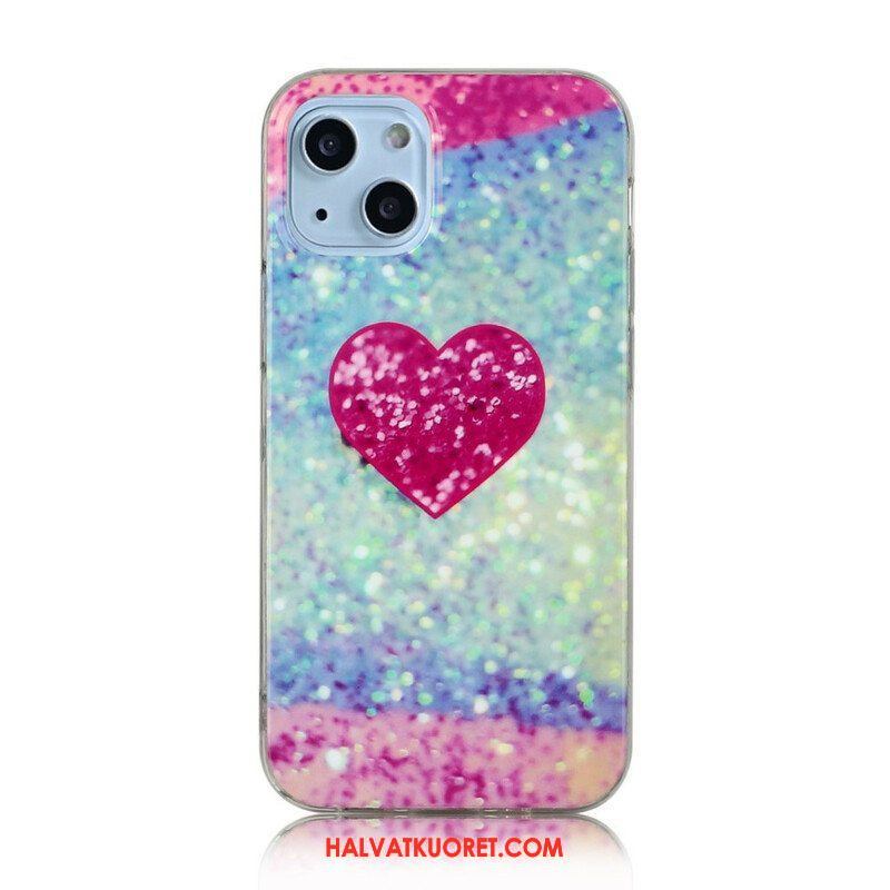 Kuori iPhone 13 Mini Glitter Marble