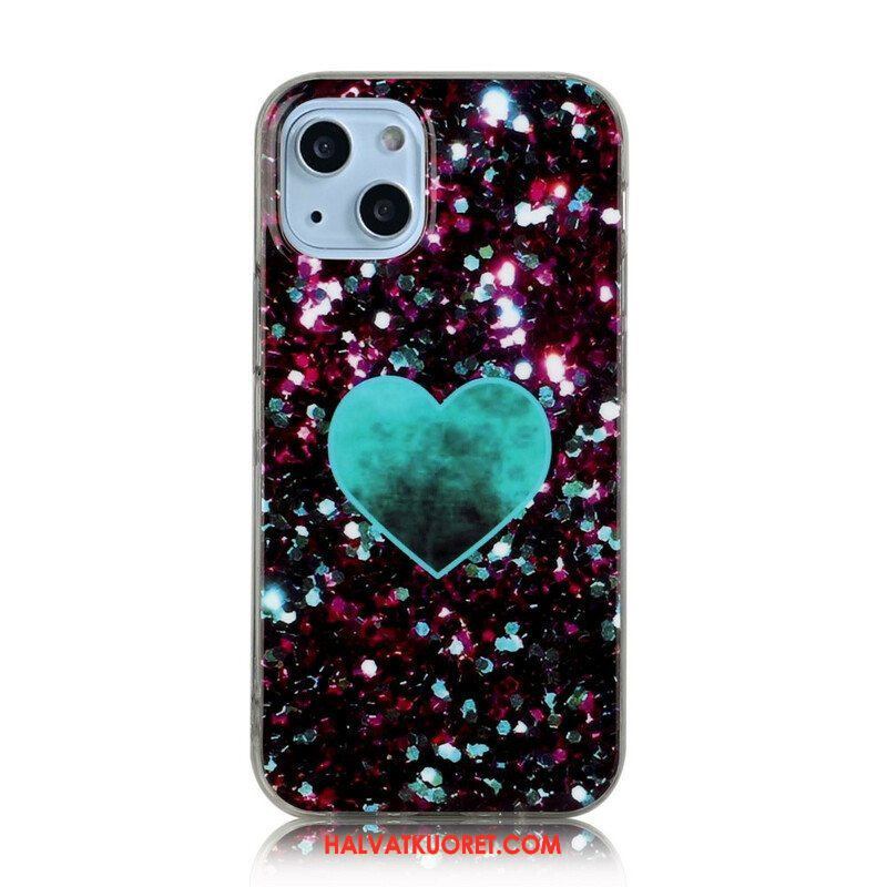 Kuori iPhone 13 Mini Glitter Marble