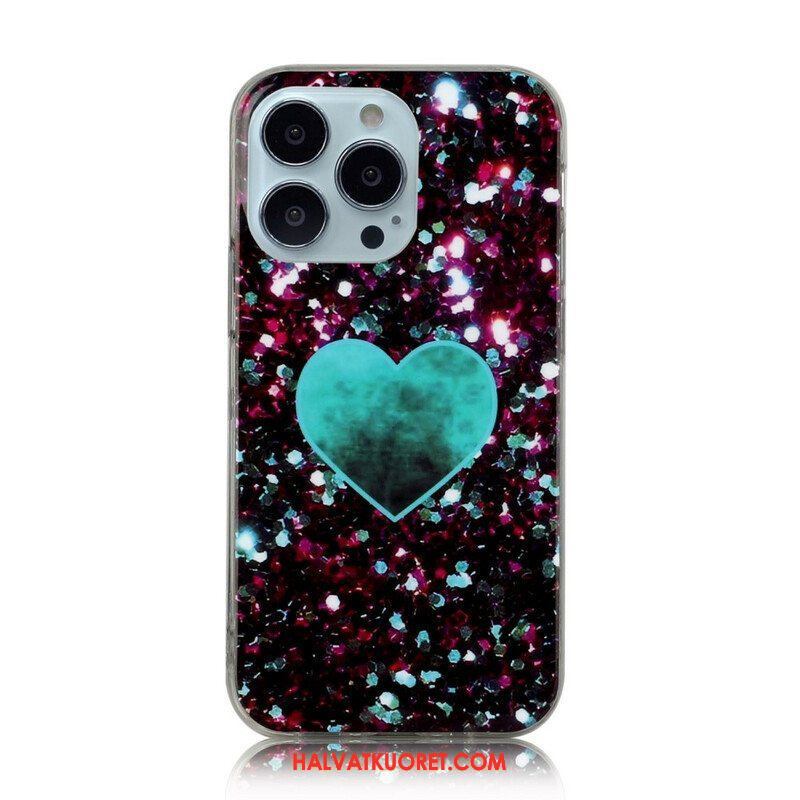 Kuori iPhone 13 Pro Glitter Marble