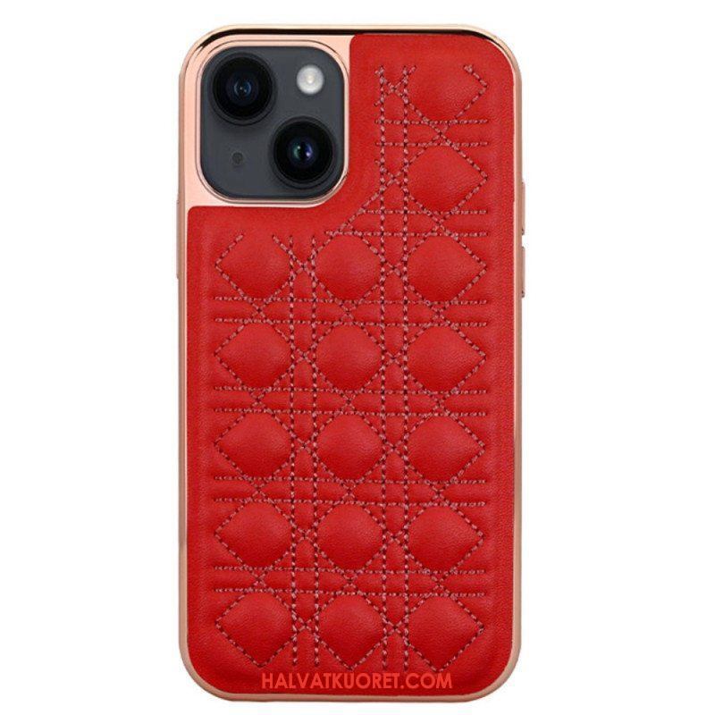 Kuori iPhone 14 Plus Vietao Couture -nahkaefekti