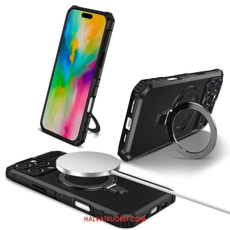 Kuori iPhone 16 Pro Max Magneetti Renkaalla Ja Tuella Suojakuori