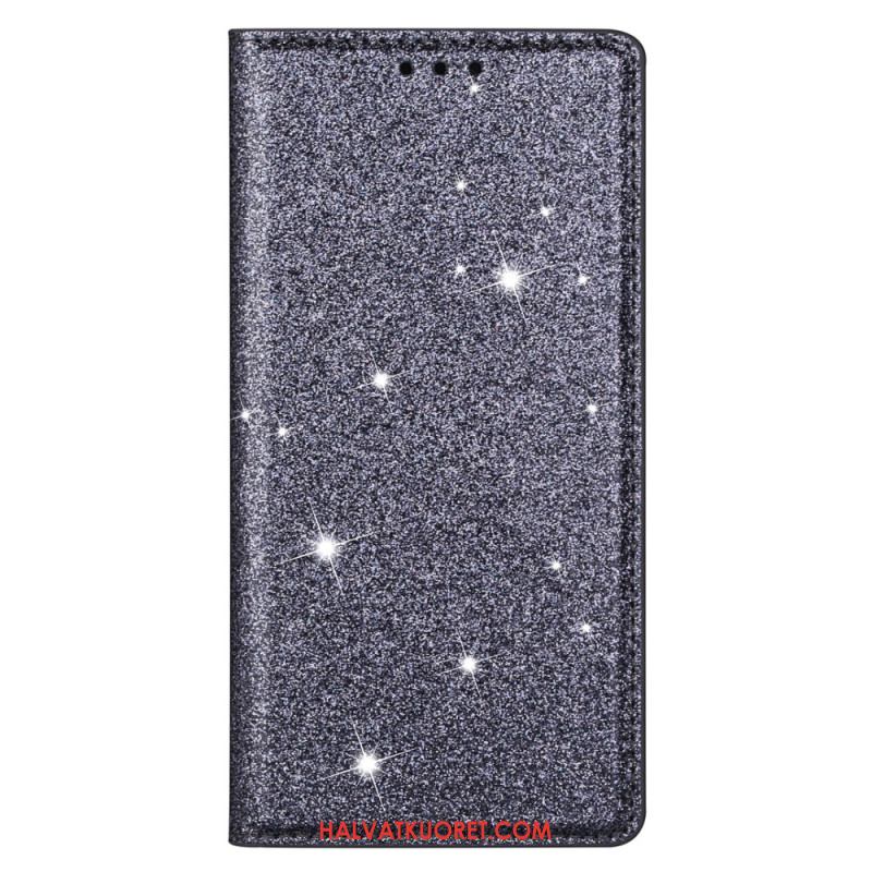 Nahkakotelo Samsung Galaxy A55 5g Glitteriä