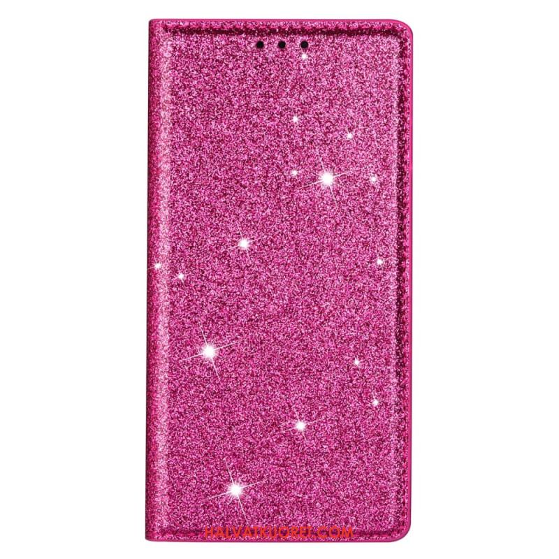 Nahkakotelo Samsung Galaxy A55 5g Glitteriä