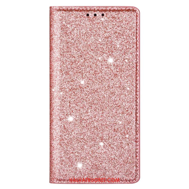 Nahkakotelo Samsung Galaxy A55 5g Glitteriä