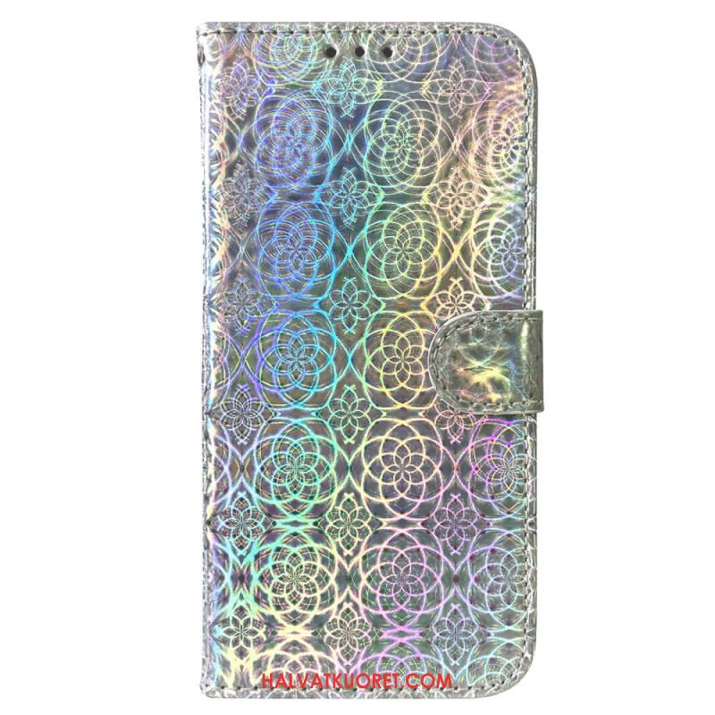 Nahkakotelo Samsung Galaxy A55 5g Strappy Disco -tyyli