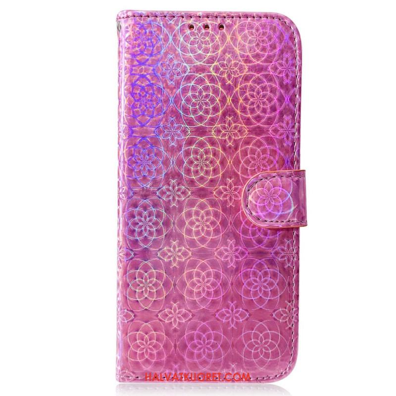 Nahkakotelo Samsung Galaxy A55 5g Strappy Disco -tyyli