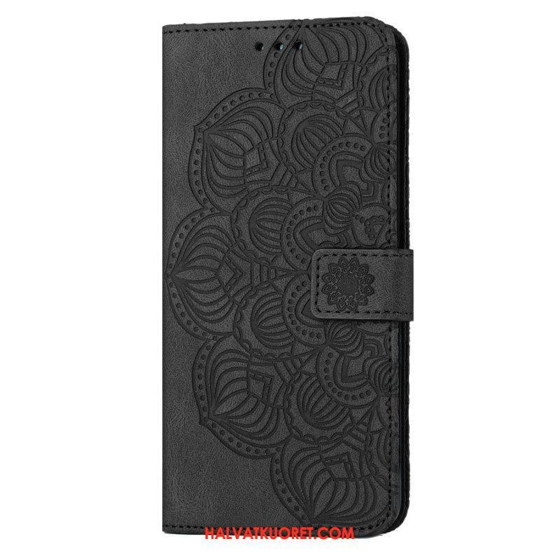 Nahkakotelo Samsung Galaxy S23 5G Suojaketju Kuori Strappy Mandala