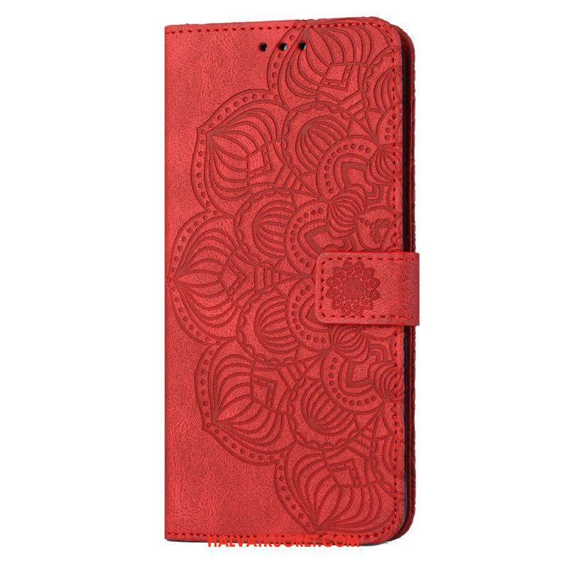 Nahkakotelo Samsung Galaxy S23 5G Suojaketju Kuori Strappy Mandala