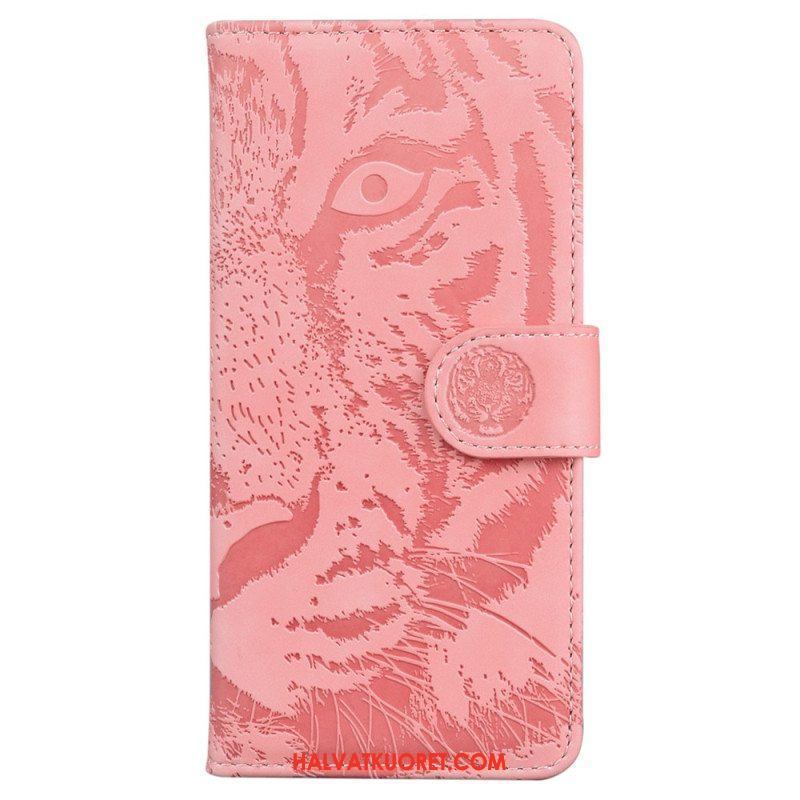 Nahkakotelo Xiaomi 13 Pro Suojaketju Kuori Strappy Tiger Print