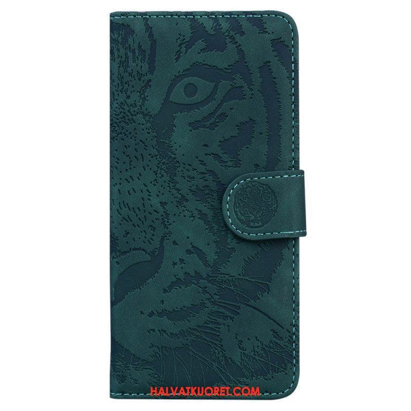 Nahkakotelo Xiaomi 13 Pro Suojaketju Kuori Strappy Tiger Print