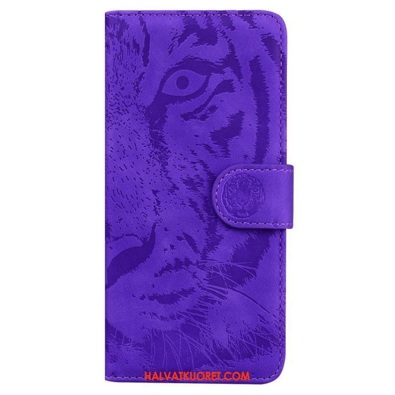 Nahkakotelo Xiaomi 13 Pro Suojaketju Kuori Strappy Tiger Print