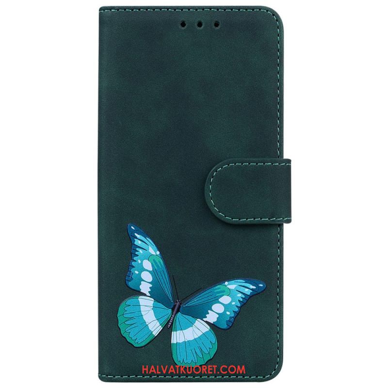 Nahkakotelo Xiaomi 14t Pro Butterfly Suede Effect