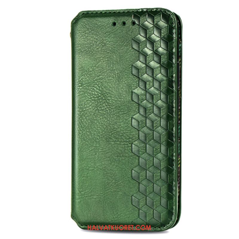 Nahkakotelo Xiaomi Redmi Note 13 5g Vintage Leather Effect -timantit Suojakuori