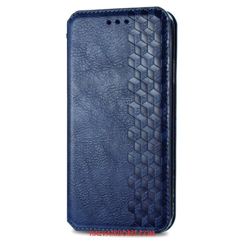 Nahkakotelo Xiaomi Redmi Note 13 5g Vintage Leather Effect -timantit Suojakuori