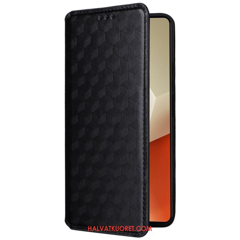 Nahkakotelo Xiaomi Redmi Note 13 Pro 5g 3d-kuutiot