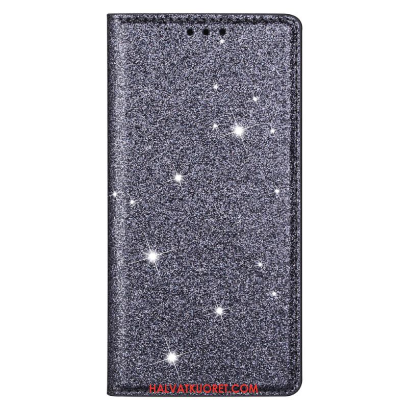 Nahkakotelo iPhone 16 Pro Glitteriä