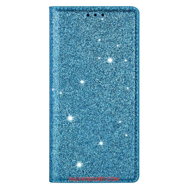 Nahkakotelo iPhone 16 Pro Glitteriä