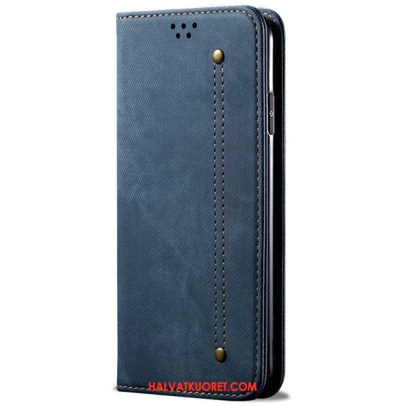 Puhelinkuoret OnePlus Nord 2T 5G Kotelot Flip Denim Kangas