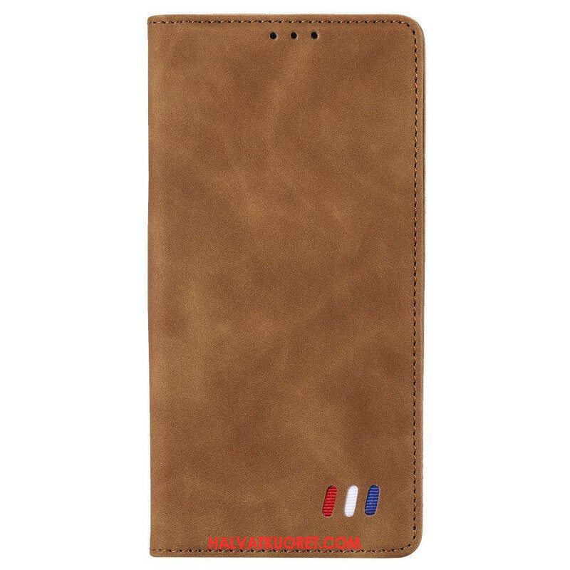 Puhelinkuoret Xiaomi Redmi Note 10 5G Kotelot Flip Tricolor Nahkatyyli