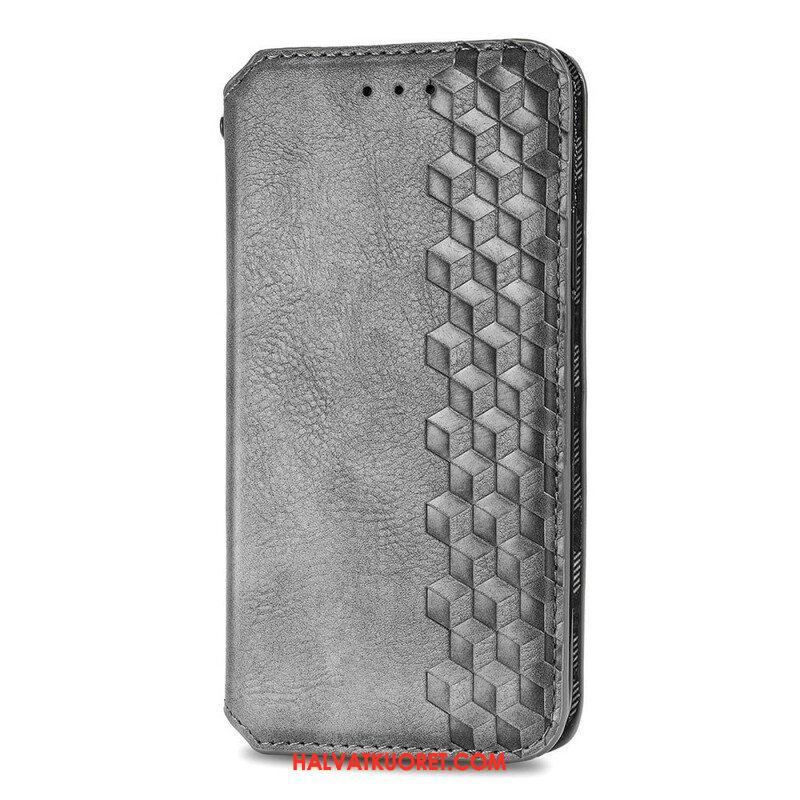 Puhelinkuoret iPhone 13 Mini Kotelot Flip Nahkaefekti Diamond Texture