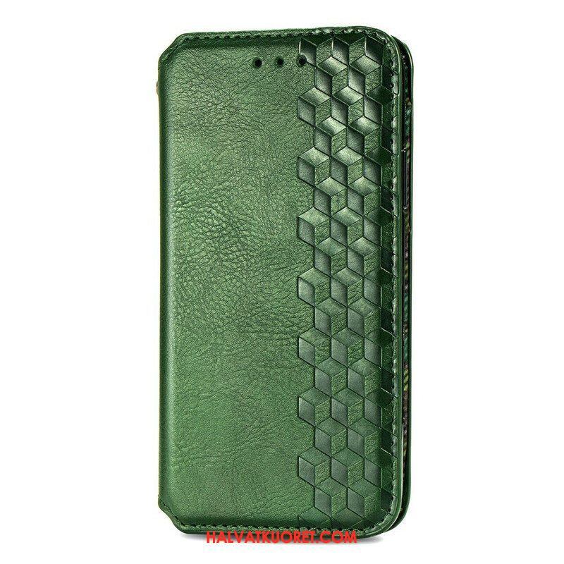 Puhelinkuoret iPhone 13 Mini Kotelot Flip Nahkaefekti Diamond Texture