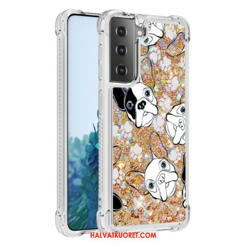 Case Samsung Galaxy S21 5G Herra Koiran Paljetteja