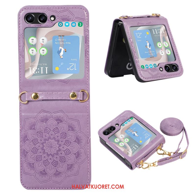 Case Samsung Galaxy Z Flip 5 Puhelinkuoret Mandala Olkahihnalla