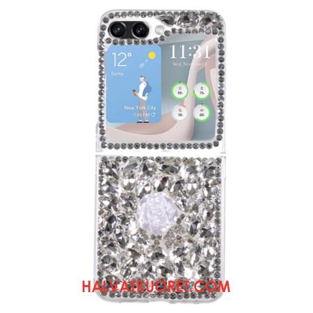 Case Samsung Galaxy Z Flip 5 Puhelinkuoret Valkoisen Ruusun Korut