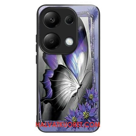 Case Xiaomi Redmi Note 13 Pro 4g Puhelinkuoret Purple Butterfly Tempered Glass