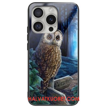 Case iPhone 16 Pro Max Puhelinkuoret Karkaistu Lasipöllö Metsässä