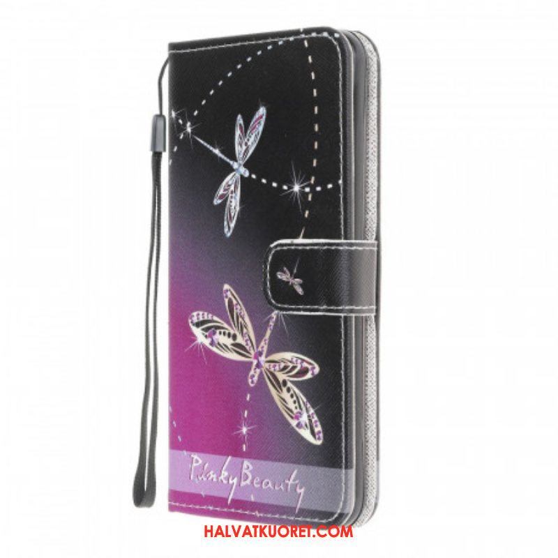 Kotelot Samsung Galaxy M32 Suojaketju Kuori Strappy Dragonflies