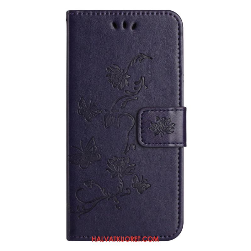 Kotelot Xiaomi Redmi Note 13 5g Strap Flowers Suojakuori