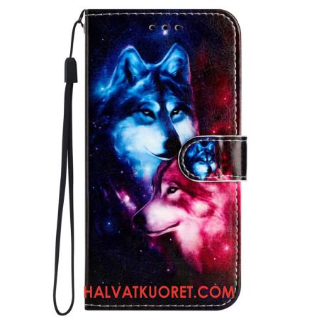 Kotelot iPhone 16 Pro Lanyard Wolves