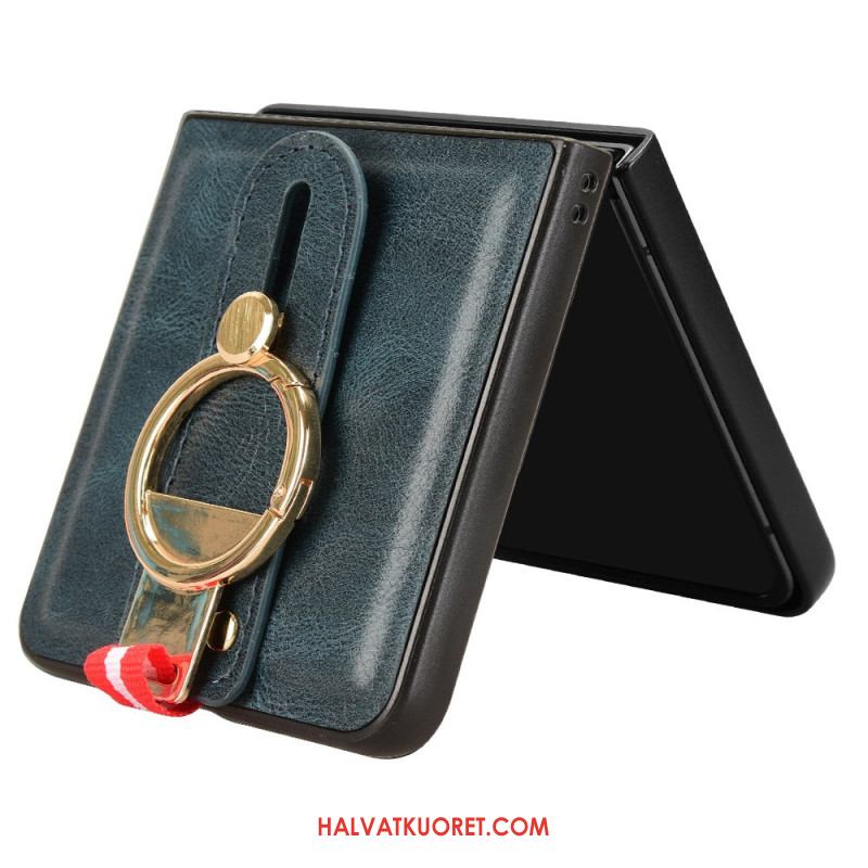 Kuori Samsung Galaxy Z Flip 7 Rannehihna Ja Teline Kuori Samsung Galaxy Z Flip 7 Rannehihna Ja Teline