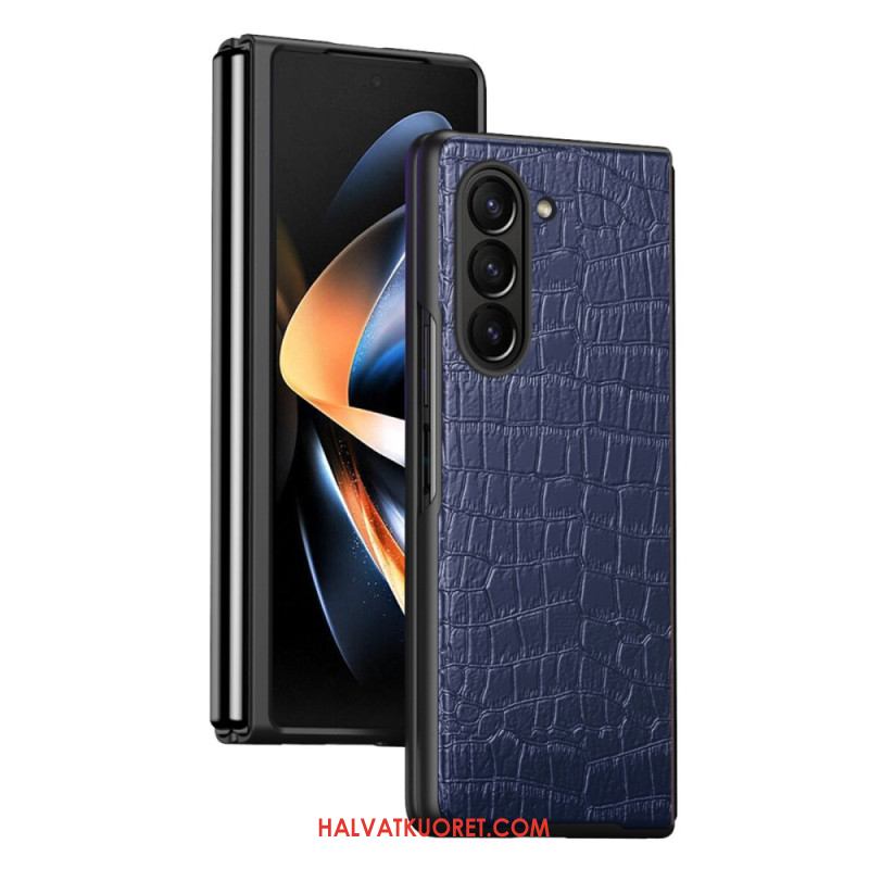 Kuori Samsung Galaxy Z Fold 5 Krokotiilinahkainen Tyyli