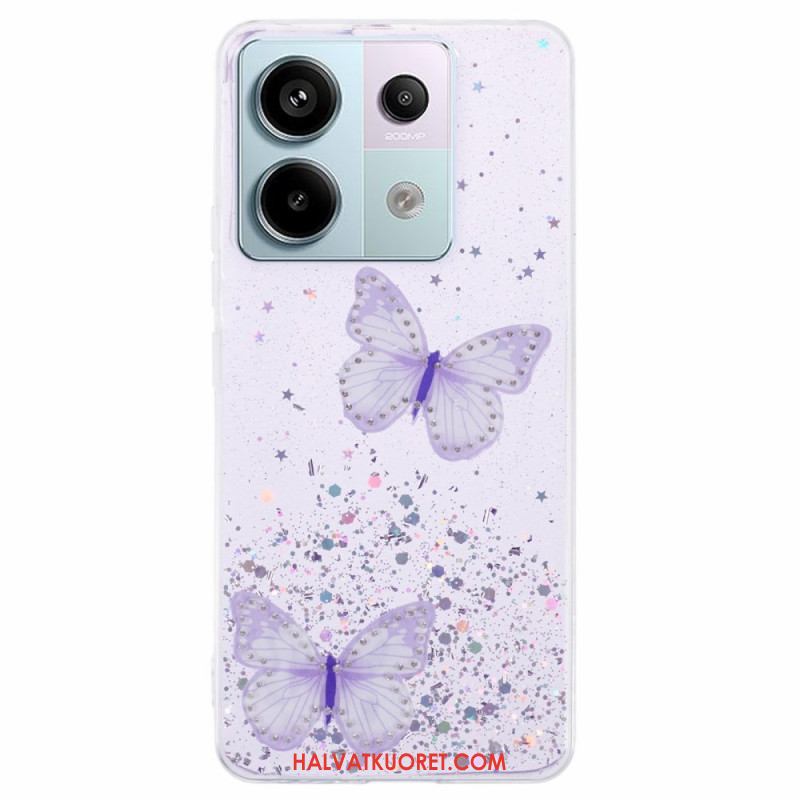 Kuori Xiaomi Redmi Note 13 Pro 5g Perhoset Glitter