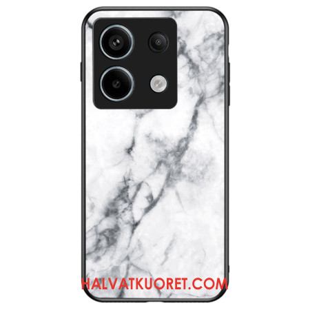 Kuori Xiaomi Redmi Note 13 Pro 5g Valkoinen Marmorikuvioinen Karkaistu Lasi Suojakuori