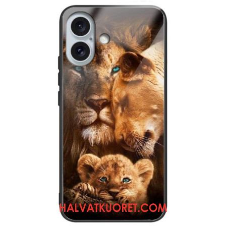 Kuori iPhone 16 Plus Lions Karkaistu Lasi